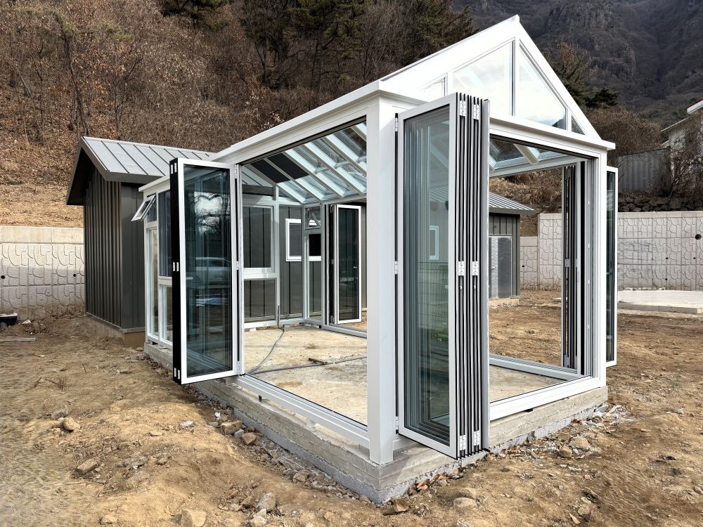 김해 전원주택 박공지붕 독립형 썬룸 김해 전원주택 박공지붕 독립형 썬룸